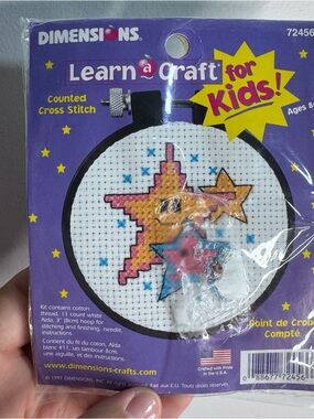 Vintage Dimensions Learn a Craft for Kids Cross Stitch Kit Sealed 72456 Star